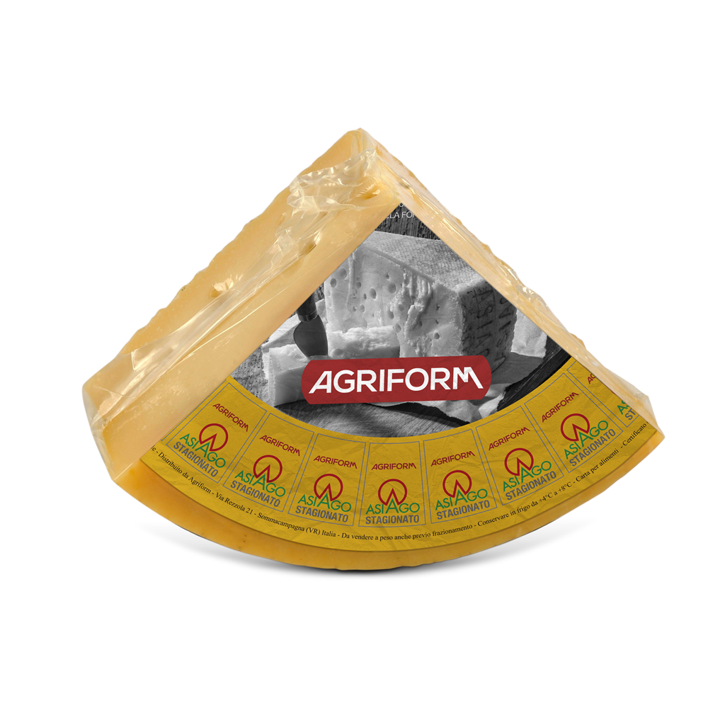 Vacuum packed Asiago Stagionato